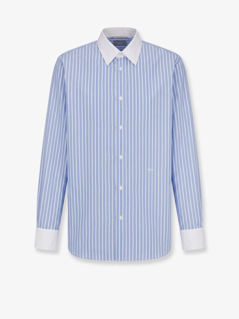 Cotton shirt with Dior embroidery