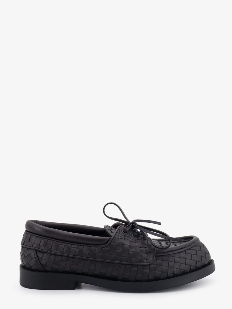 Pier Intrecciato leather boat shoes