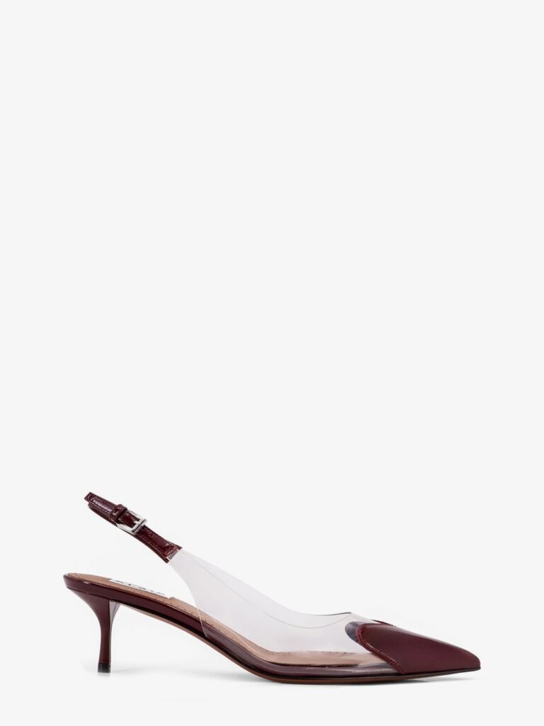 Le Coeur PVC and leather slingback dcollet