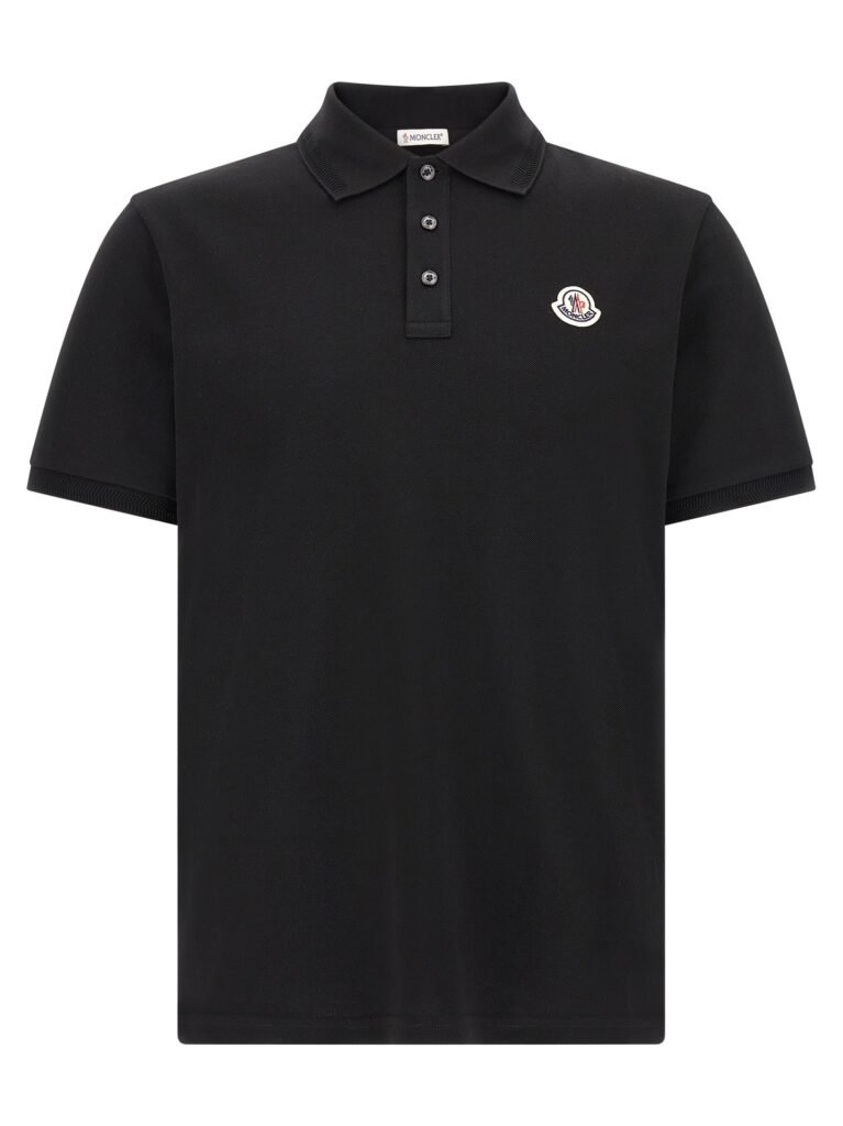 Logo patch polo shirt