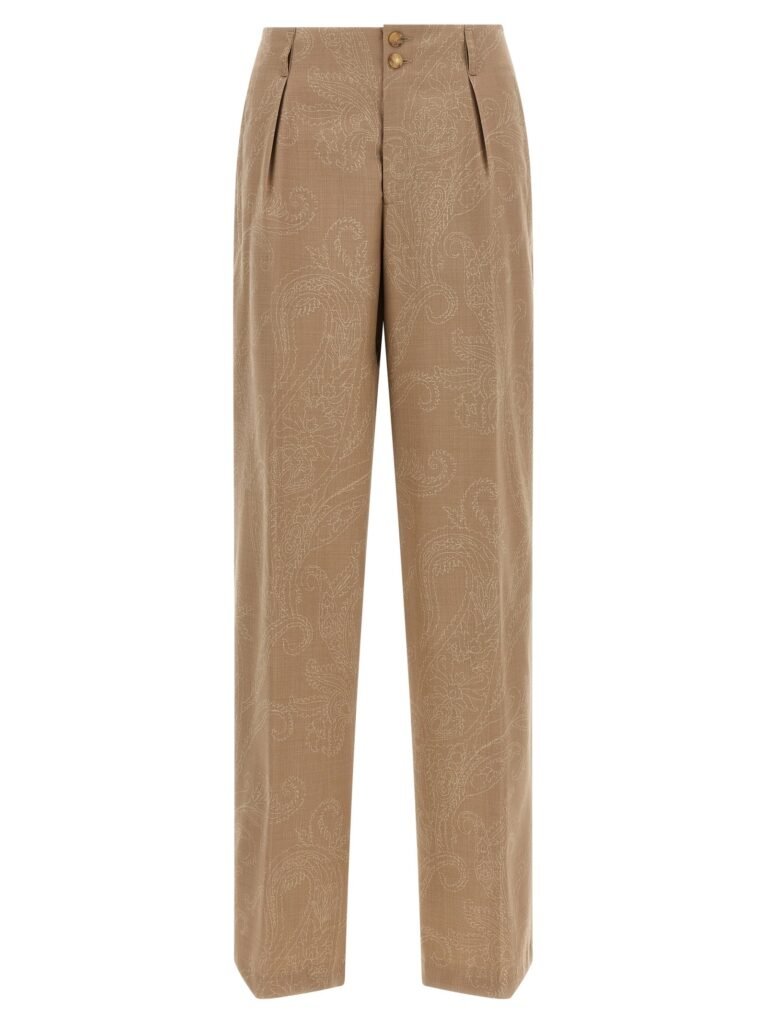 Paisley jacquard pants
