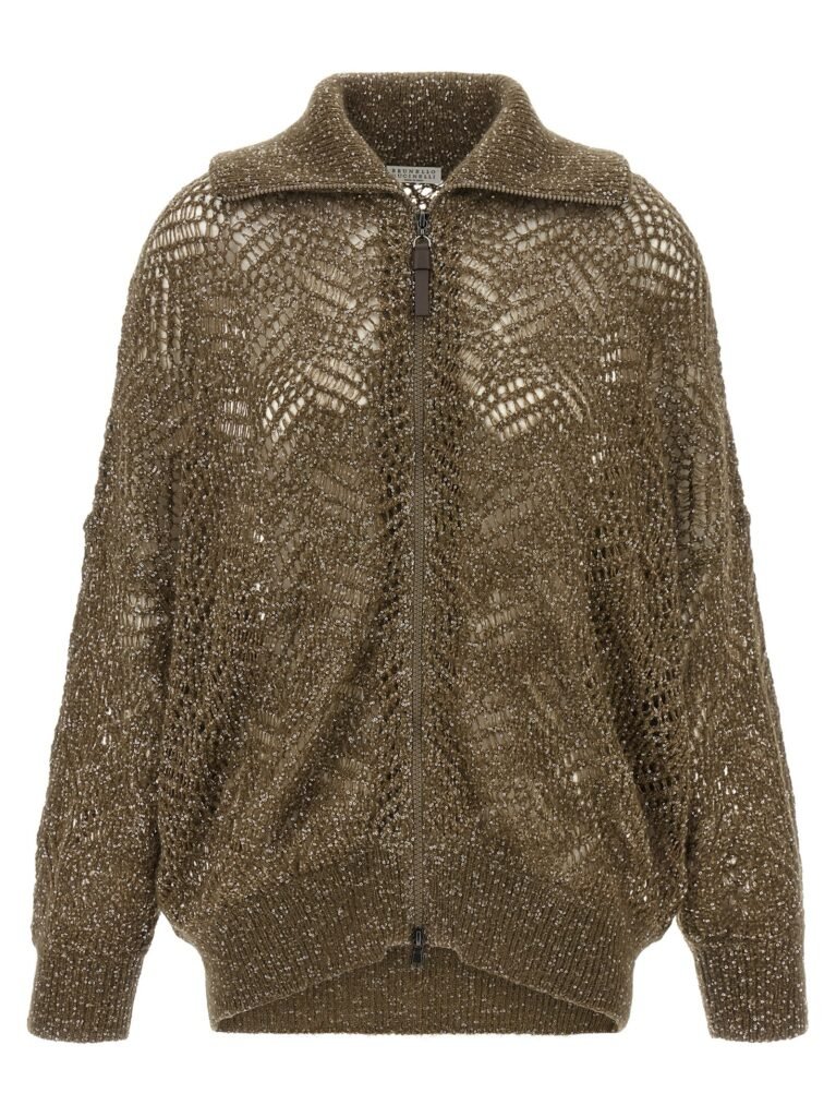 Dazzling Abstract Leaf' cardigan