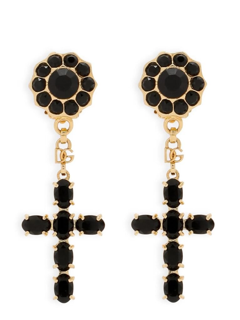 Cross pendant earrings
