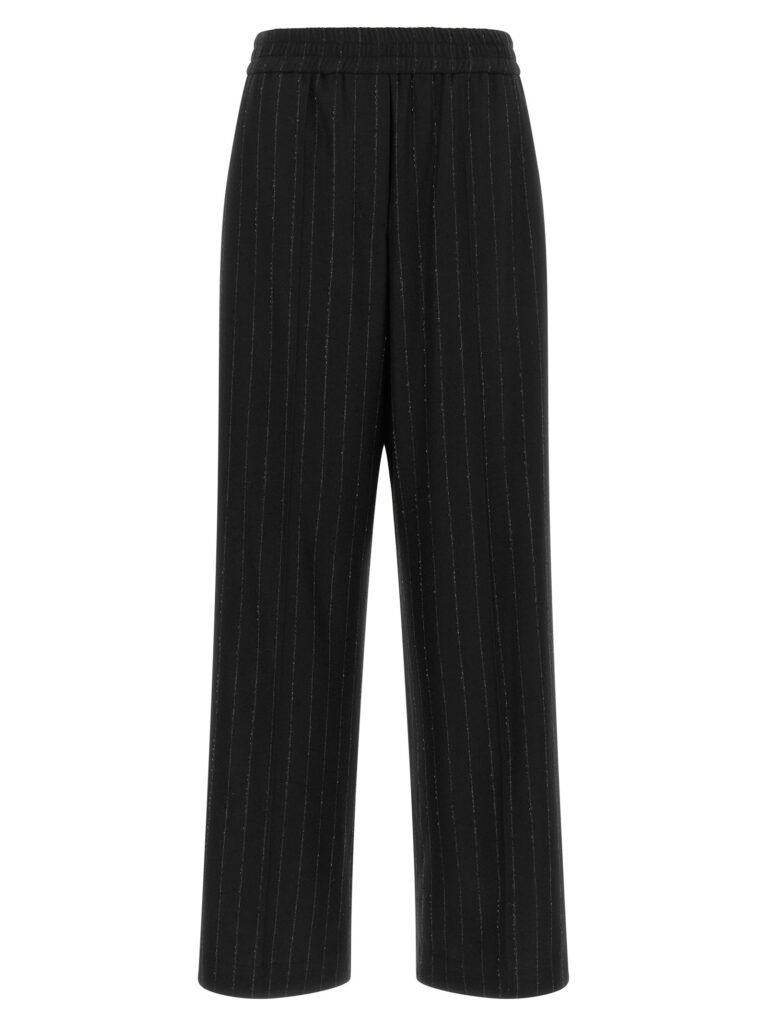 Micro sequin pinstripe pants