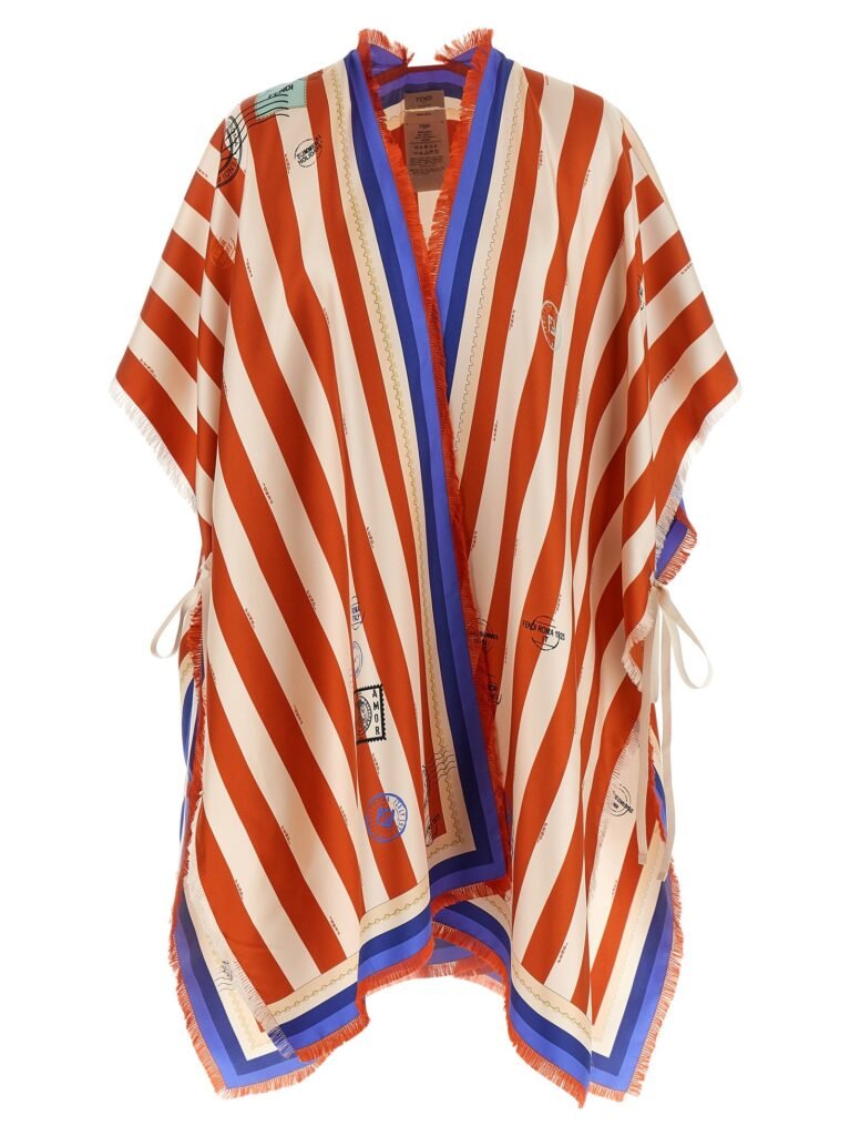 Pequin' print poncho
