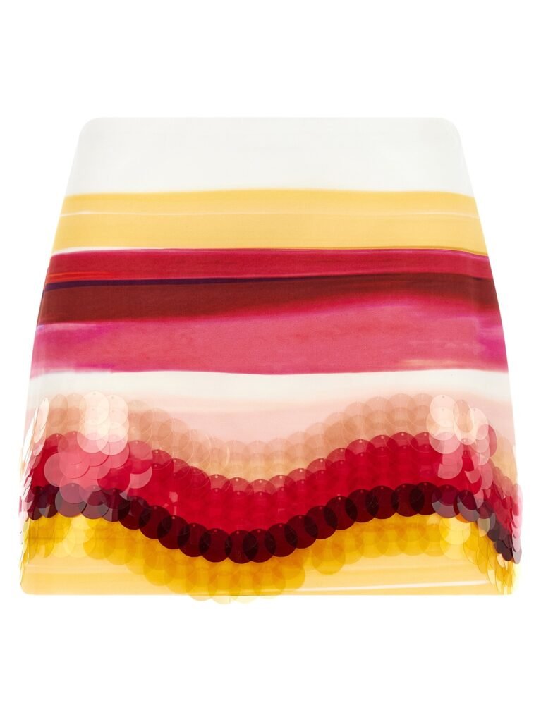 Striped cotton skirt