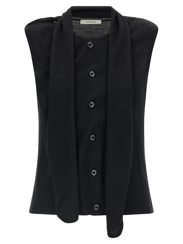 Draped panel vest