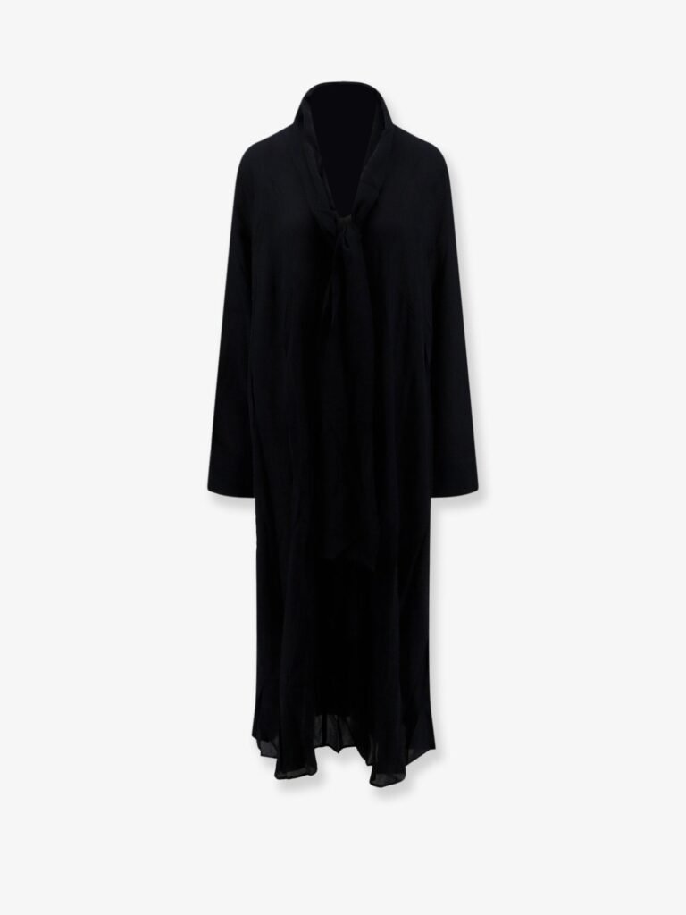 Rounded Neckline recycled viscose dress