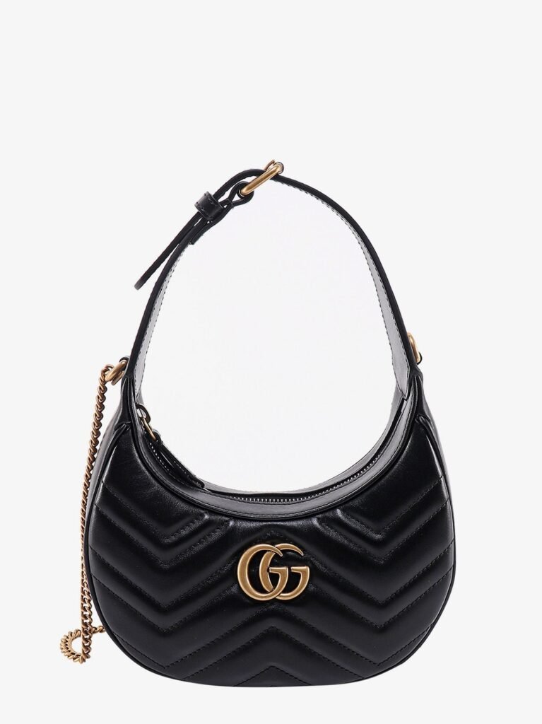 GG Marmont quilted leather shoulder bag with metal GG logo