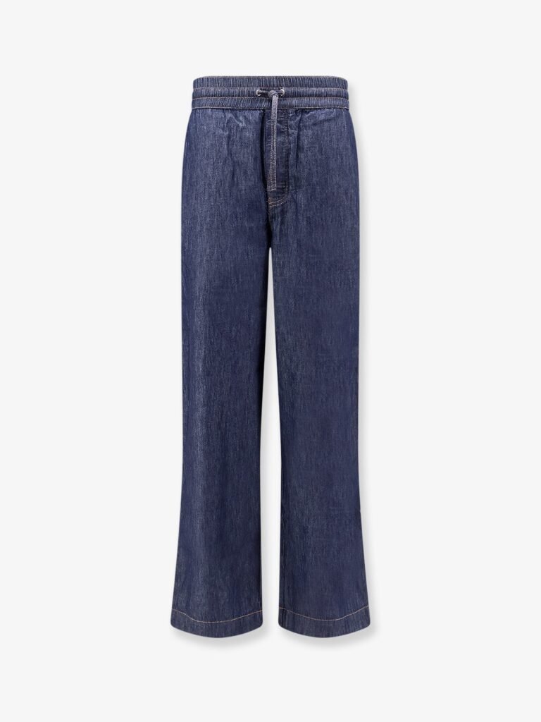 Jeans with adjustable drawstring