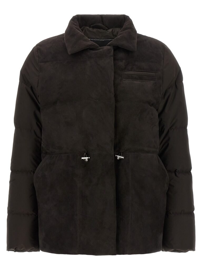 Drawstring down jacket
