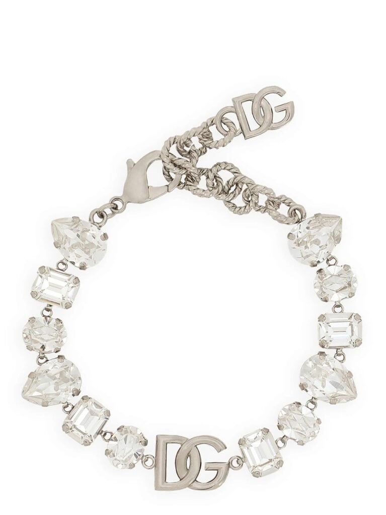 Bracelet with rhinestones and logo