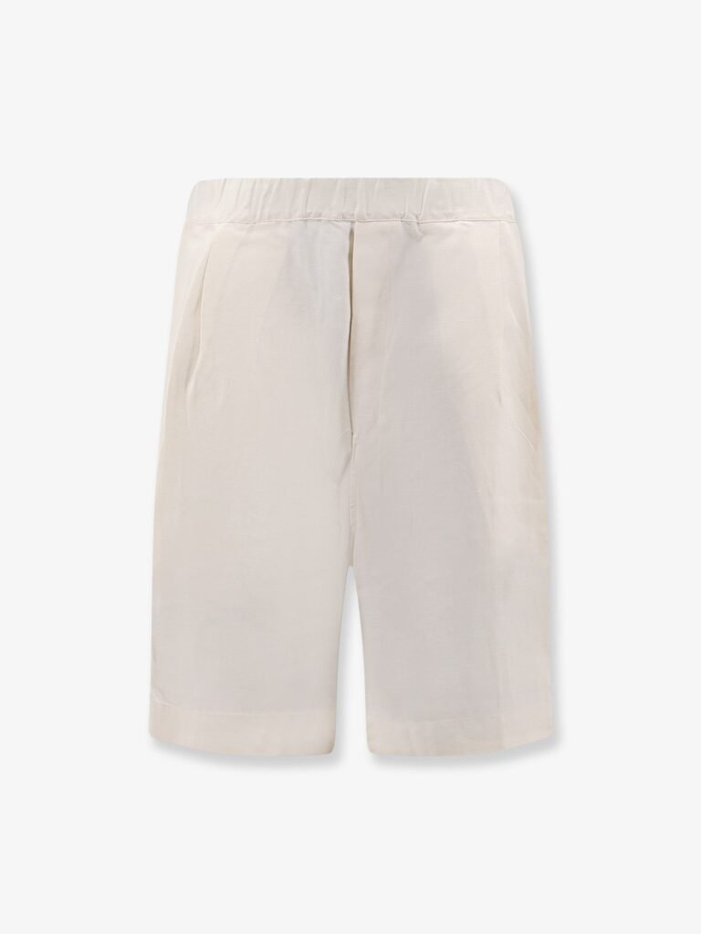 Viscose and linen bermuda shorts