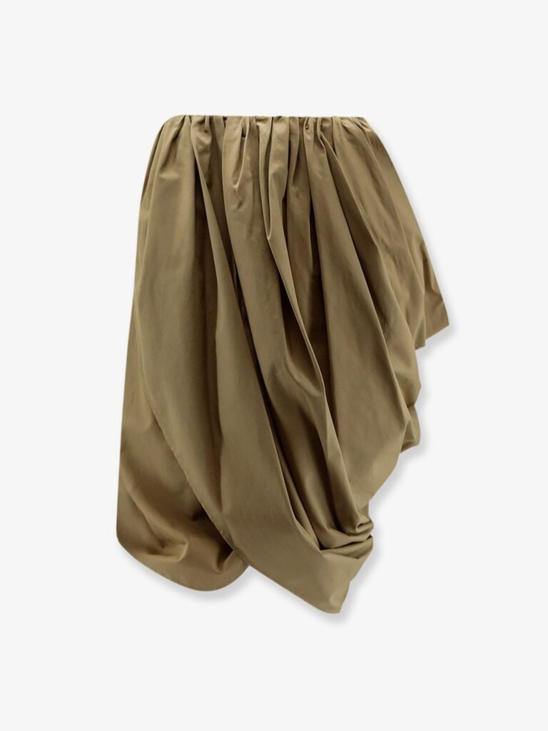 Draped cotton skirt