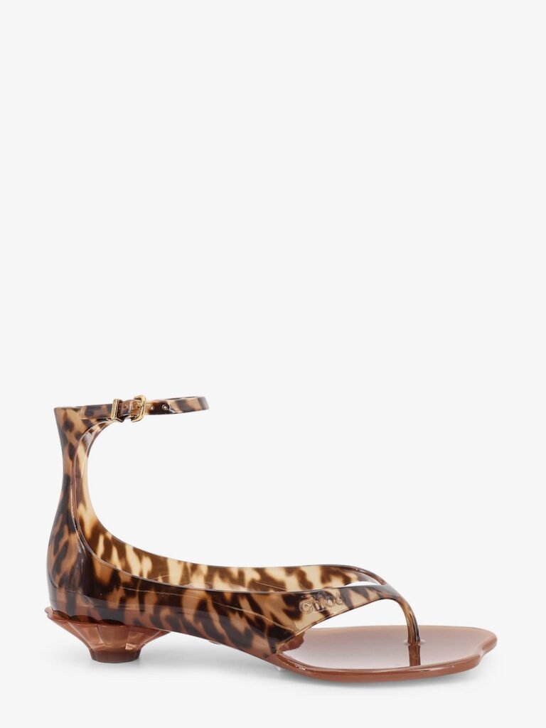 Jelly TPU sandals with animal print