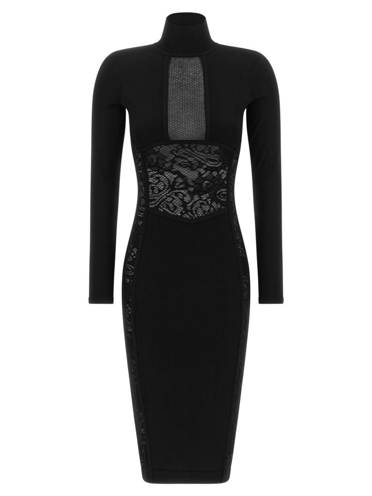 Knitted and lace dress
