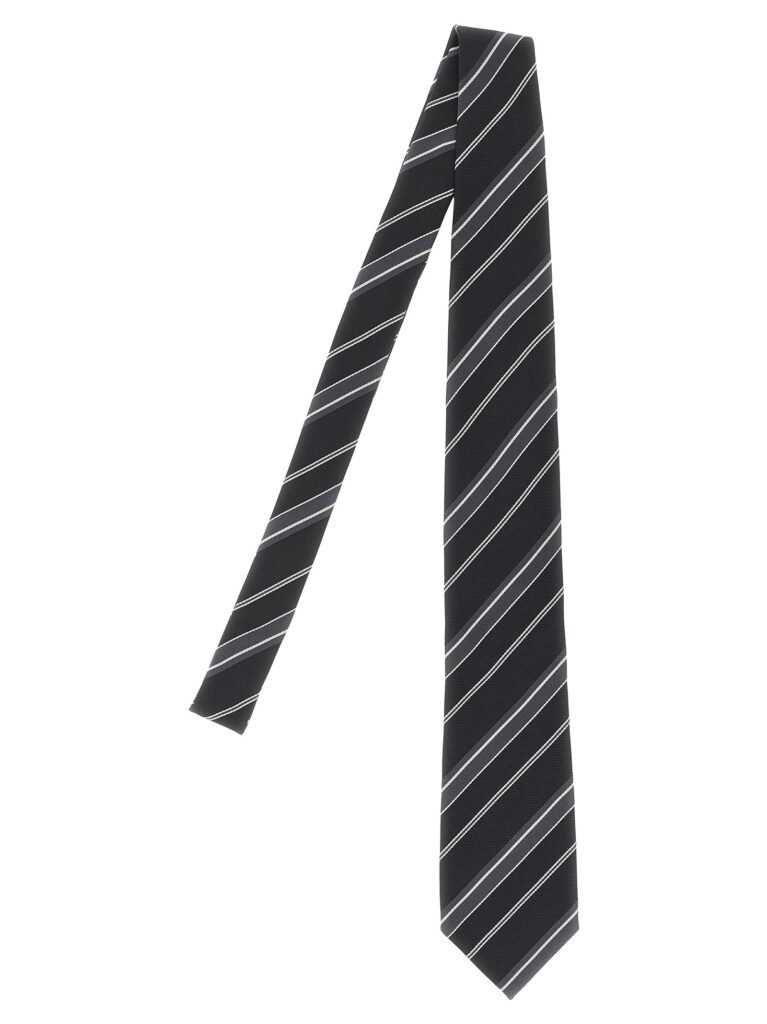 Diagonal striped tie