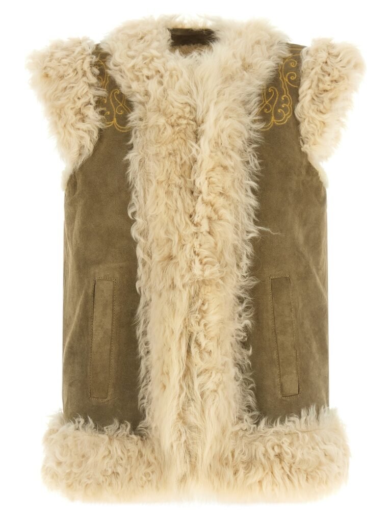 Peacock embroidery vest