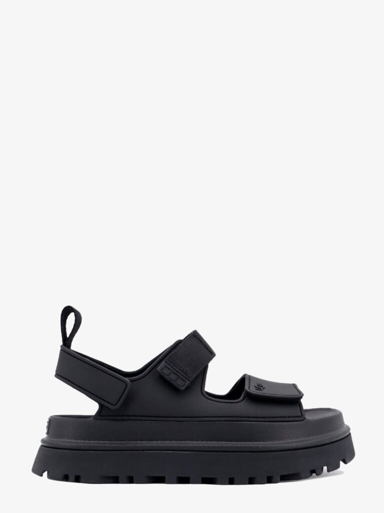 Rubber sandals with embossed logo