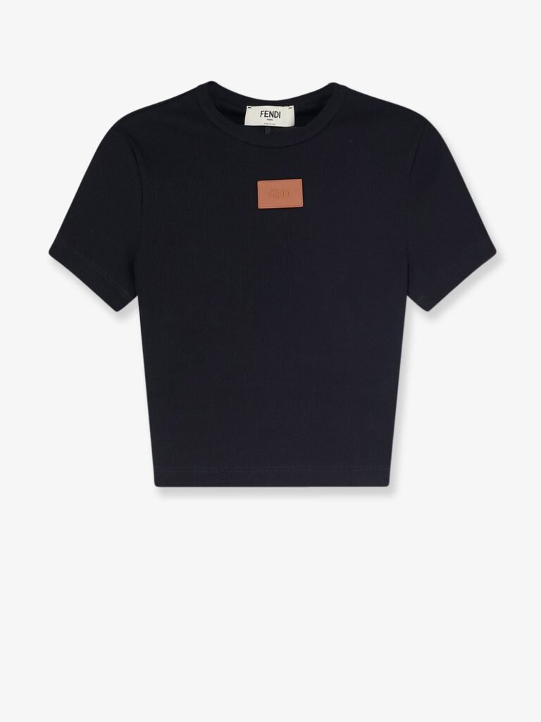 Cropped stretch cotton t-shirt