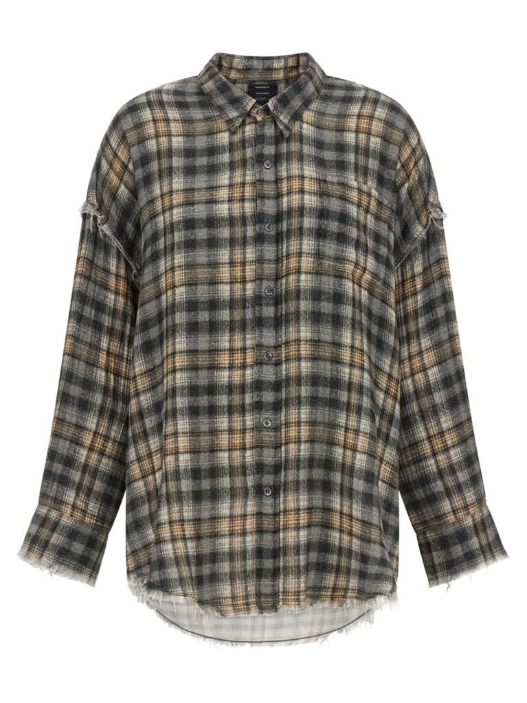 Raw cut hem shirt