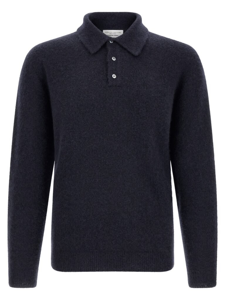 Cashmere and silk polo shirt