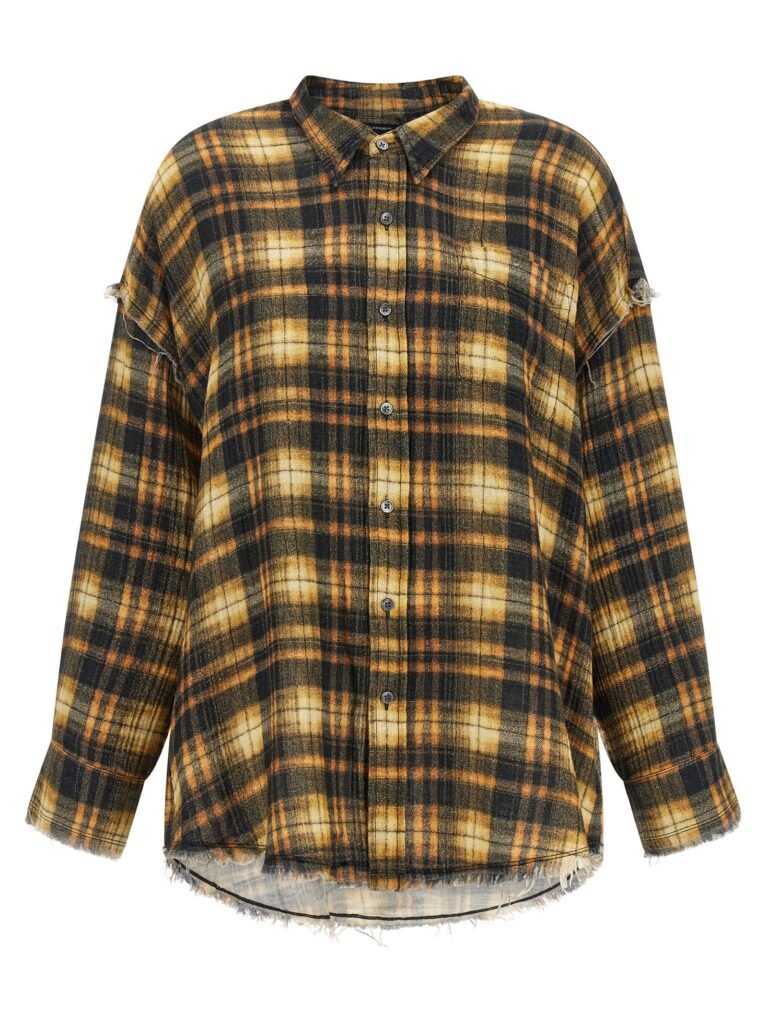 Raw cut hem shirt