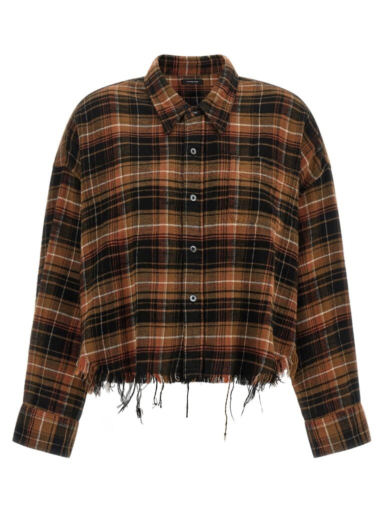 Raw cut cropped shirt