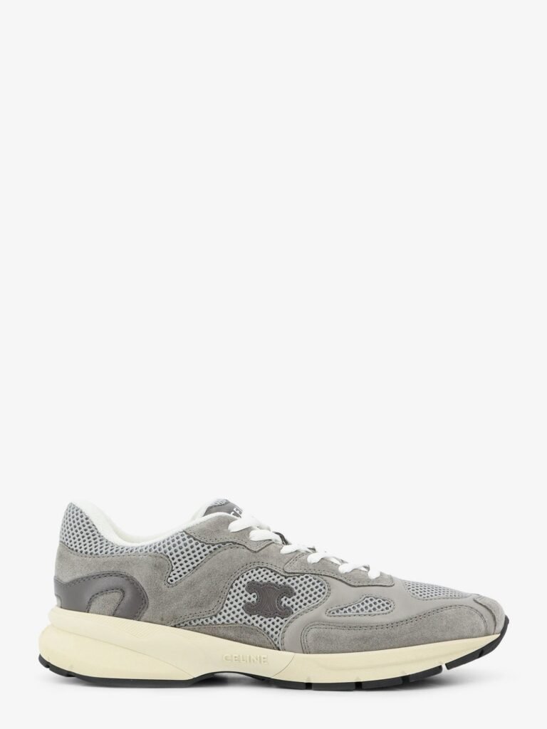 Runner mesh and suede sneakers with side logo
