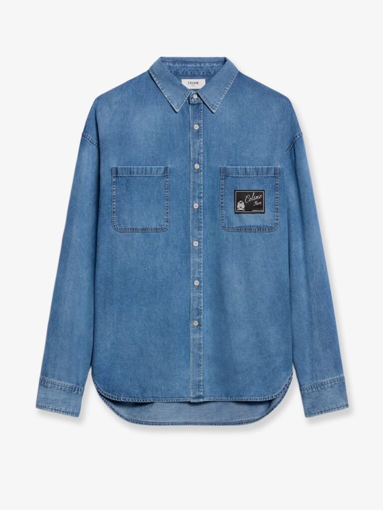 Loose denim shirt