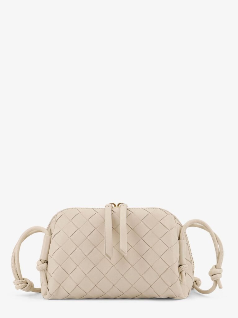 Concert Pouch leather crossbody bag with Intrecciato motif