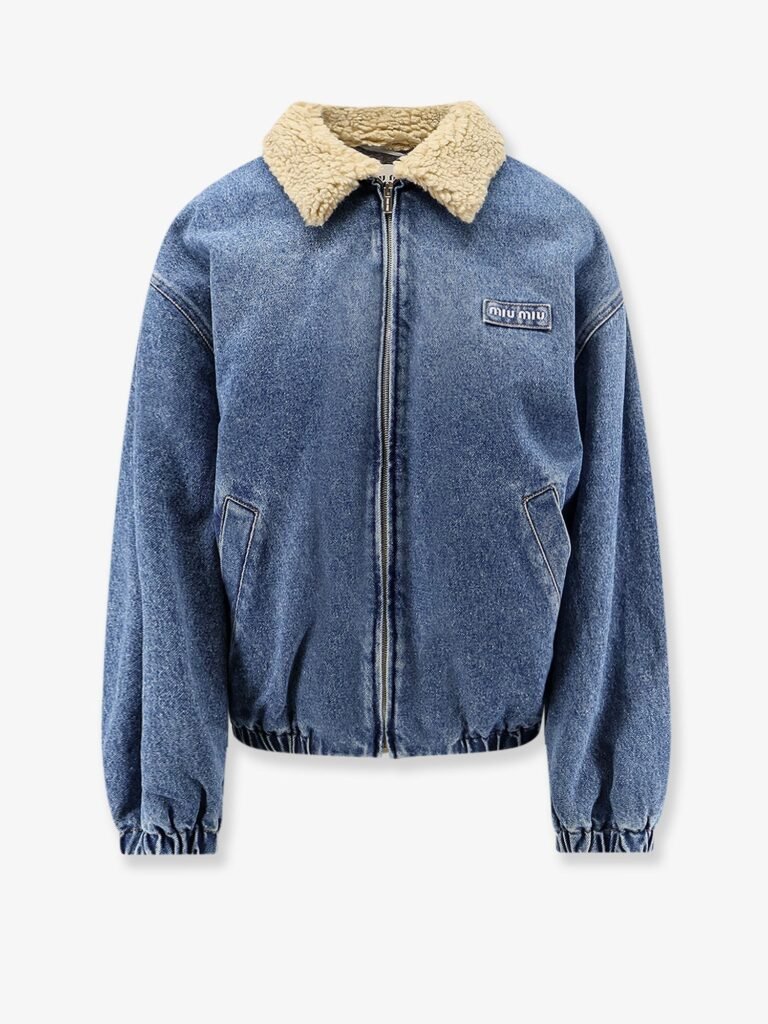 Denim Jacket with Lettering Logo patch