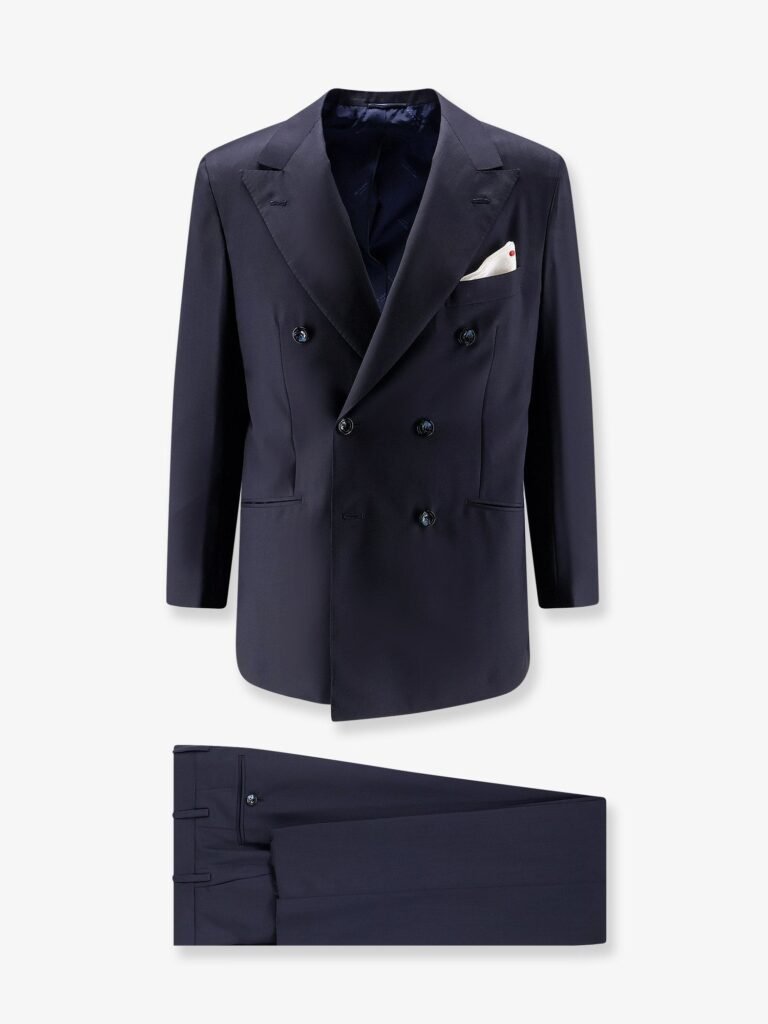 Double-breasted wool suit