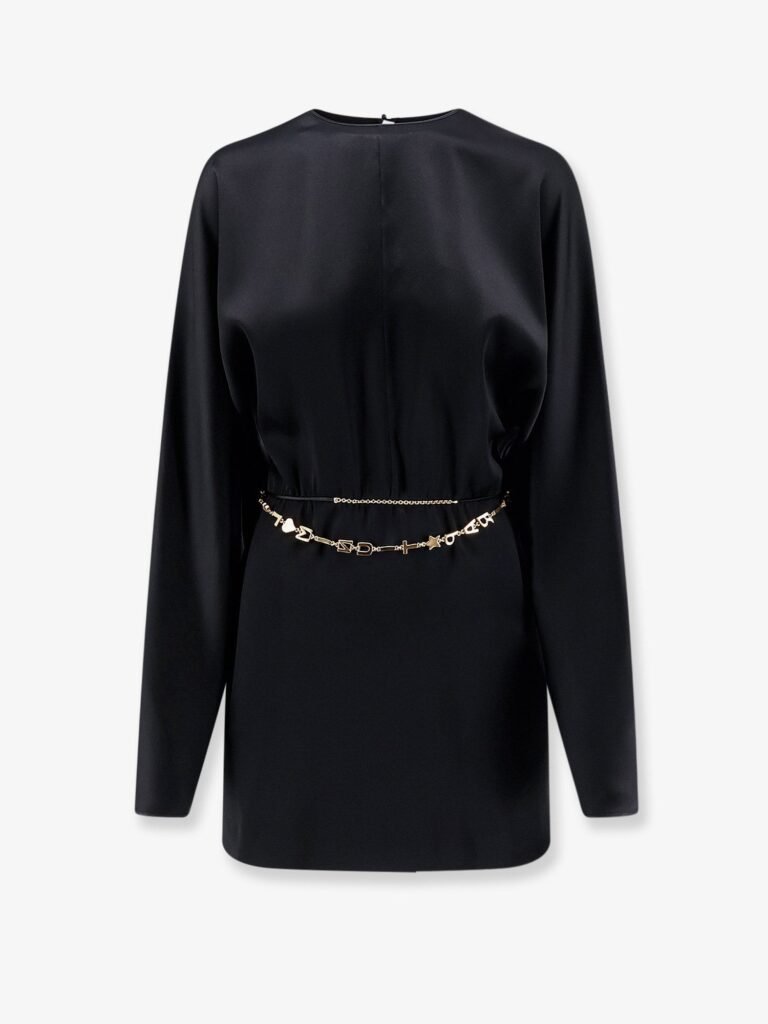 Mini Lenght Dress with gold metal detail