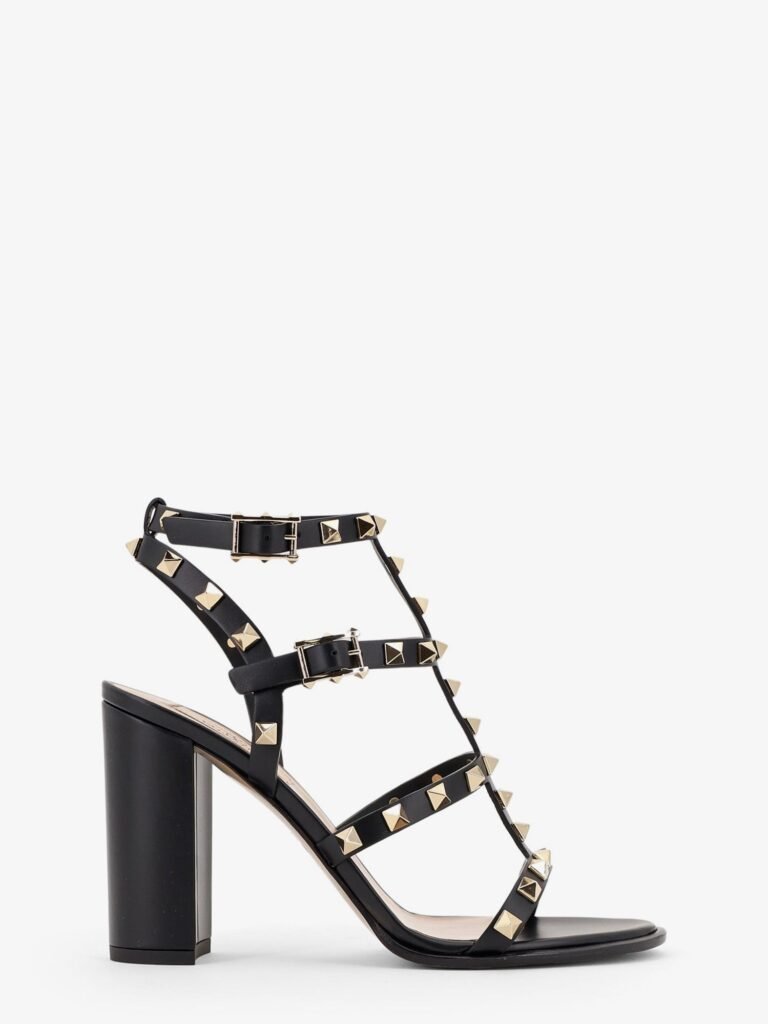 Rockstud leather sandals with iconic all-over studs