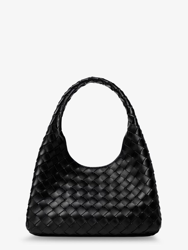 Campana leather shoulder bag with Intrecciato motif