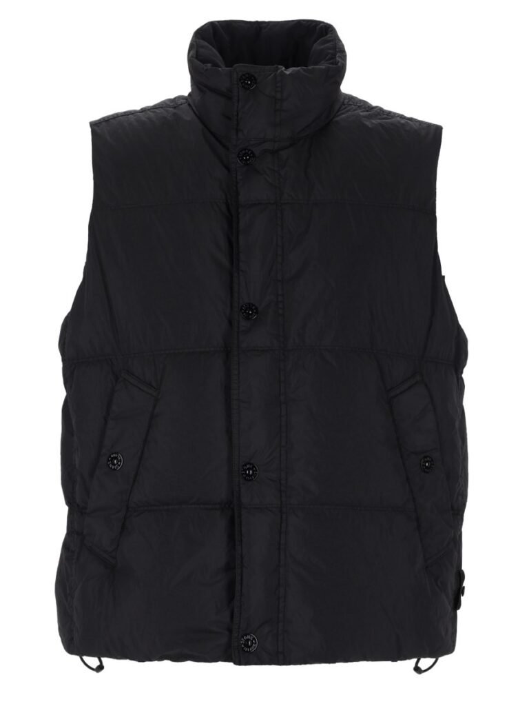 GILET IMBOTTITO IN PIUMA RESISTENTE AL VENTO CON ANTIGOCCIA