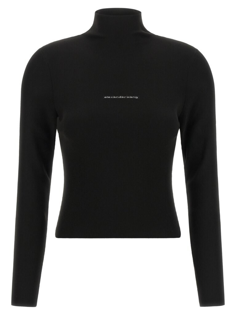 Ribbed sweater with logo