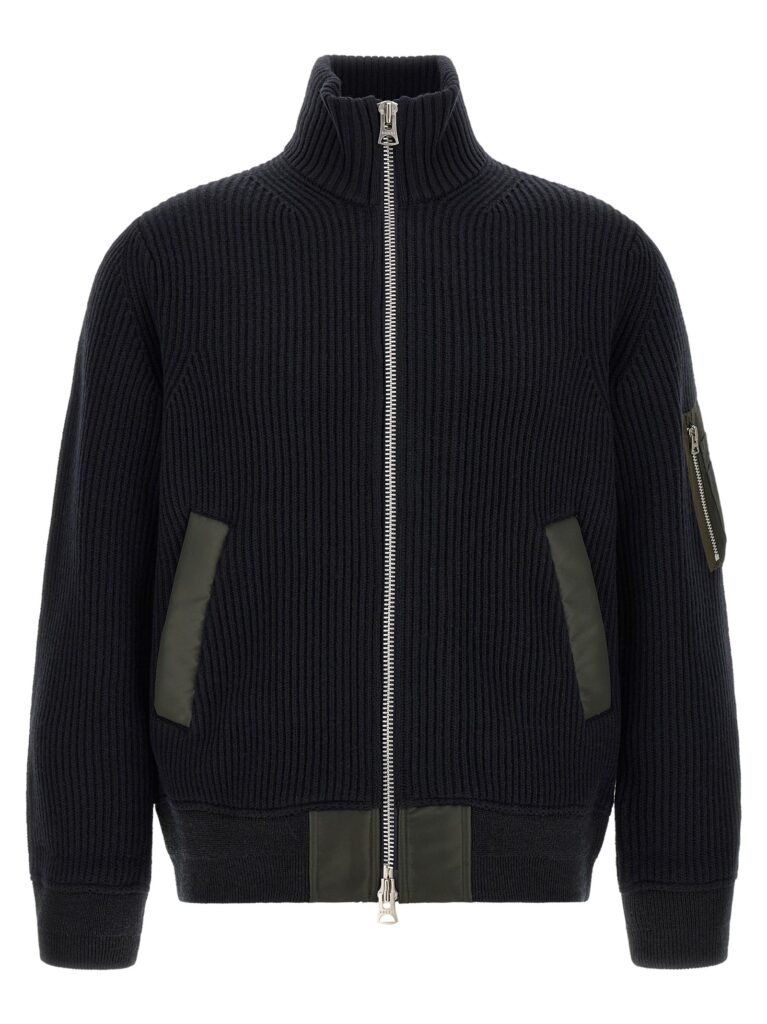 Ribbed knit blouson