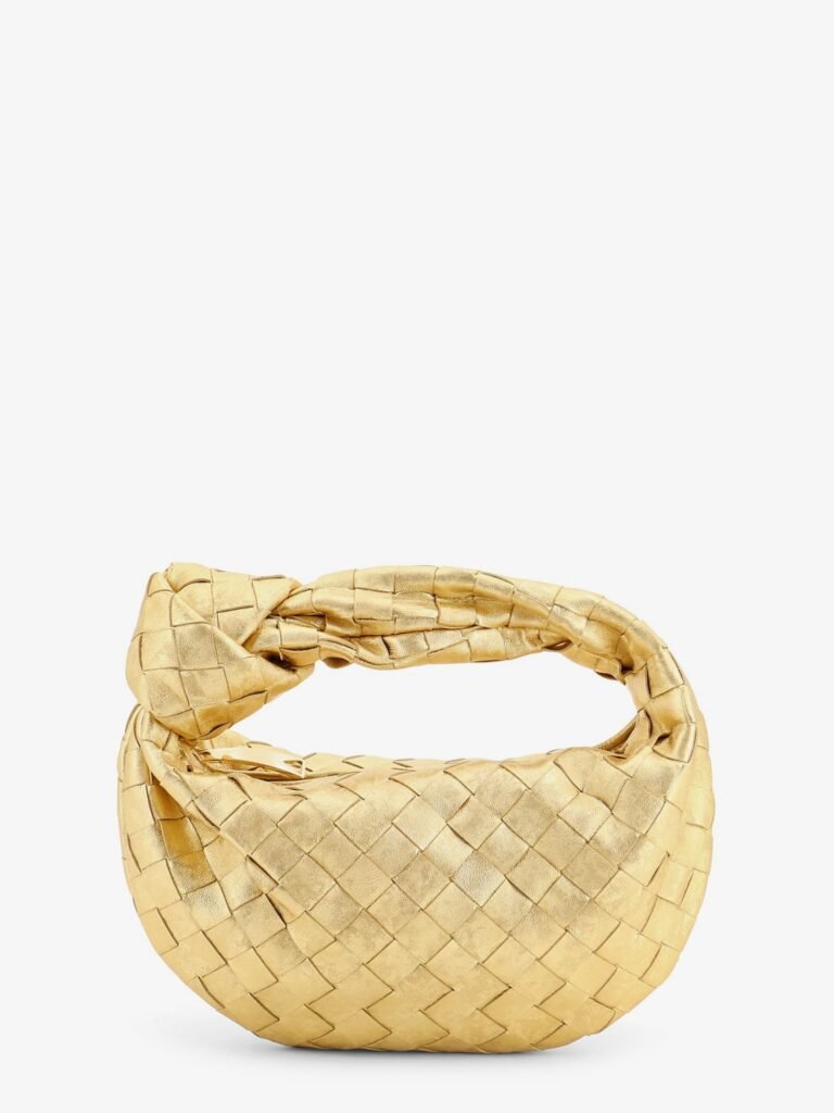 Mini Jodie leather handbag with a foggy mirror effect braided motif