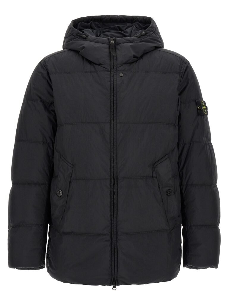 Ruffled effect down jacket