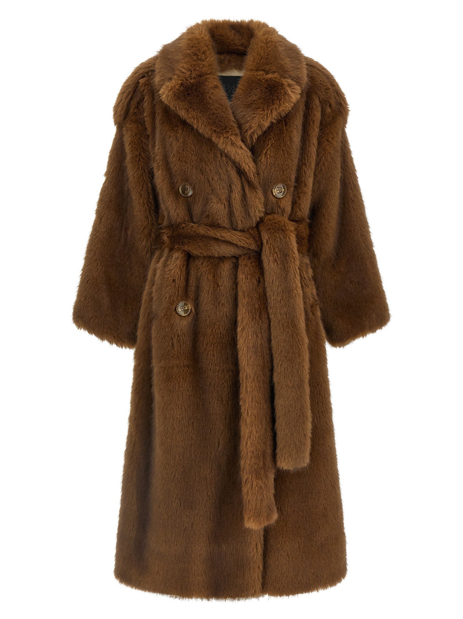 Farrah' eco-fur coat