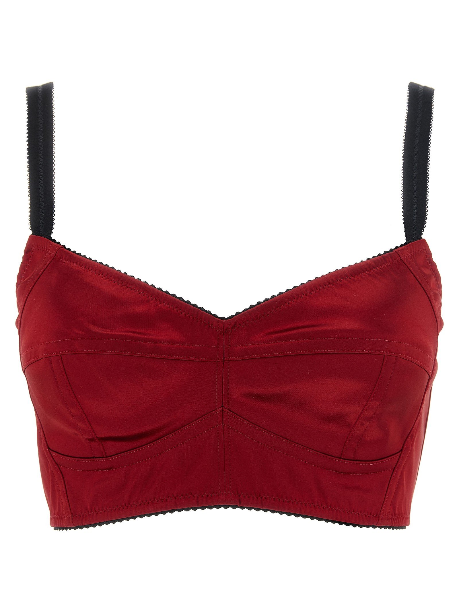 Bustier top with stitching