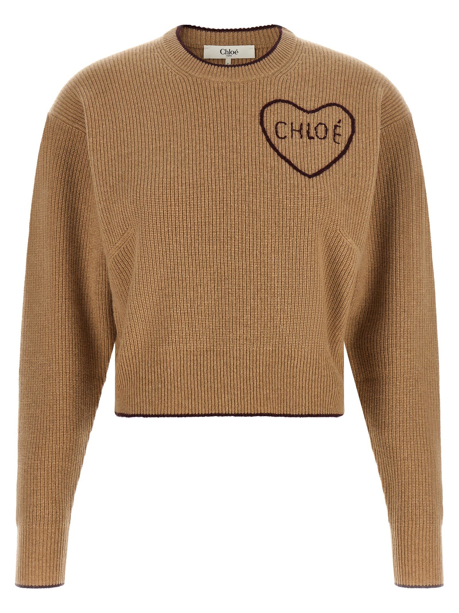 Heart intarsia sweater