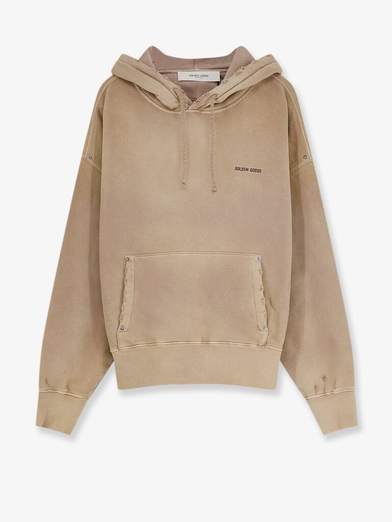 Cotton sweatshirt with front embroidered logo