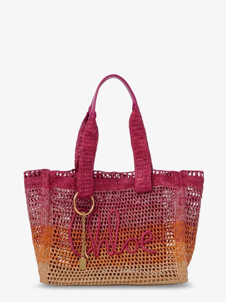 East-West Summer Banana multicolored raffia shoulder bag