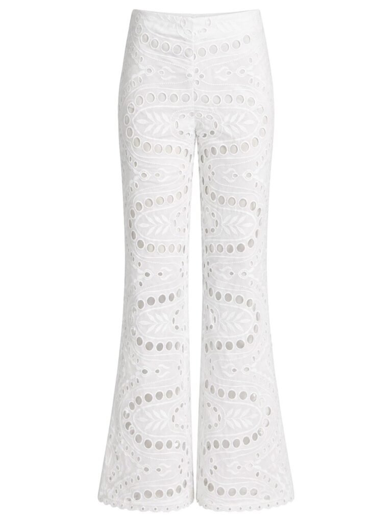 PANTALONE "STERN" CON MOTIVO TRAFORATO