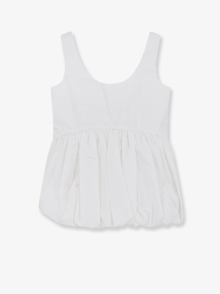 Voluminous peplum cotton tank top