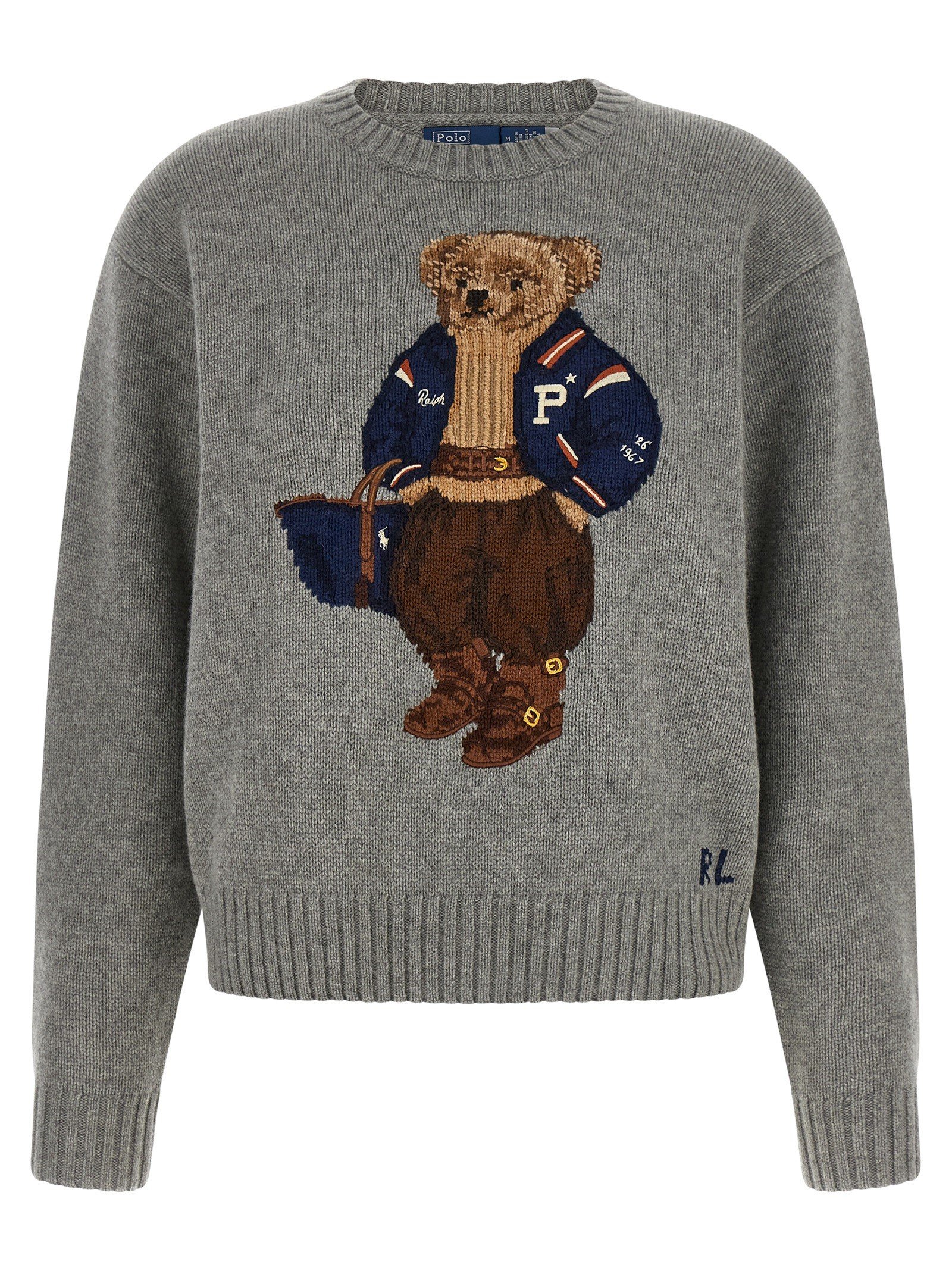 Polo Bear' intarsia sweater