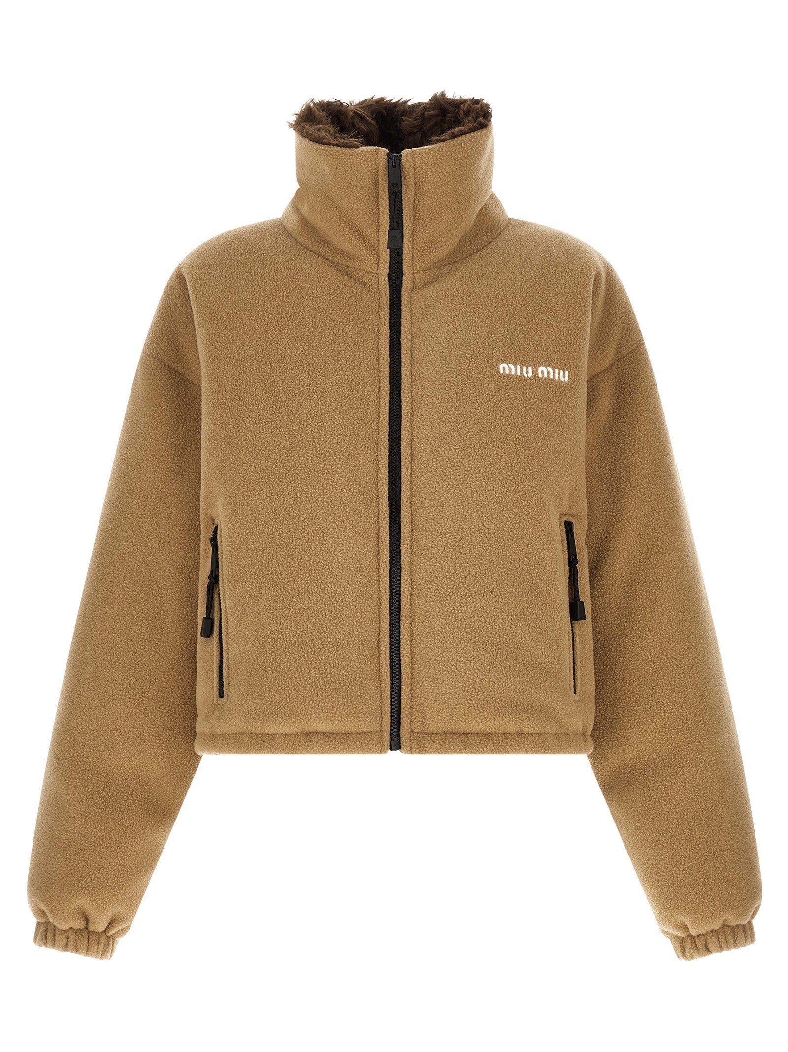 Fleece down jacket